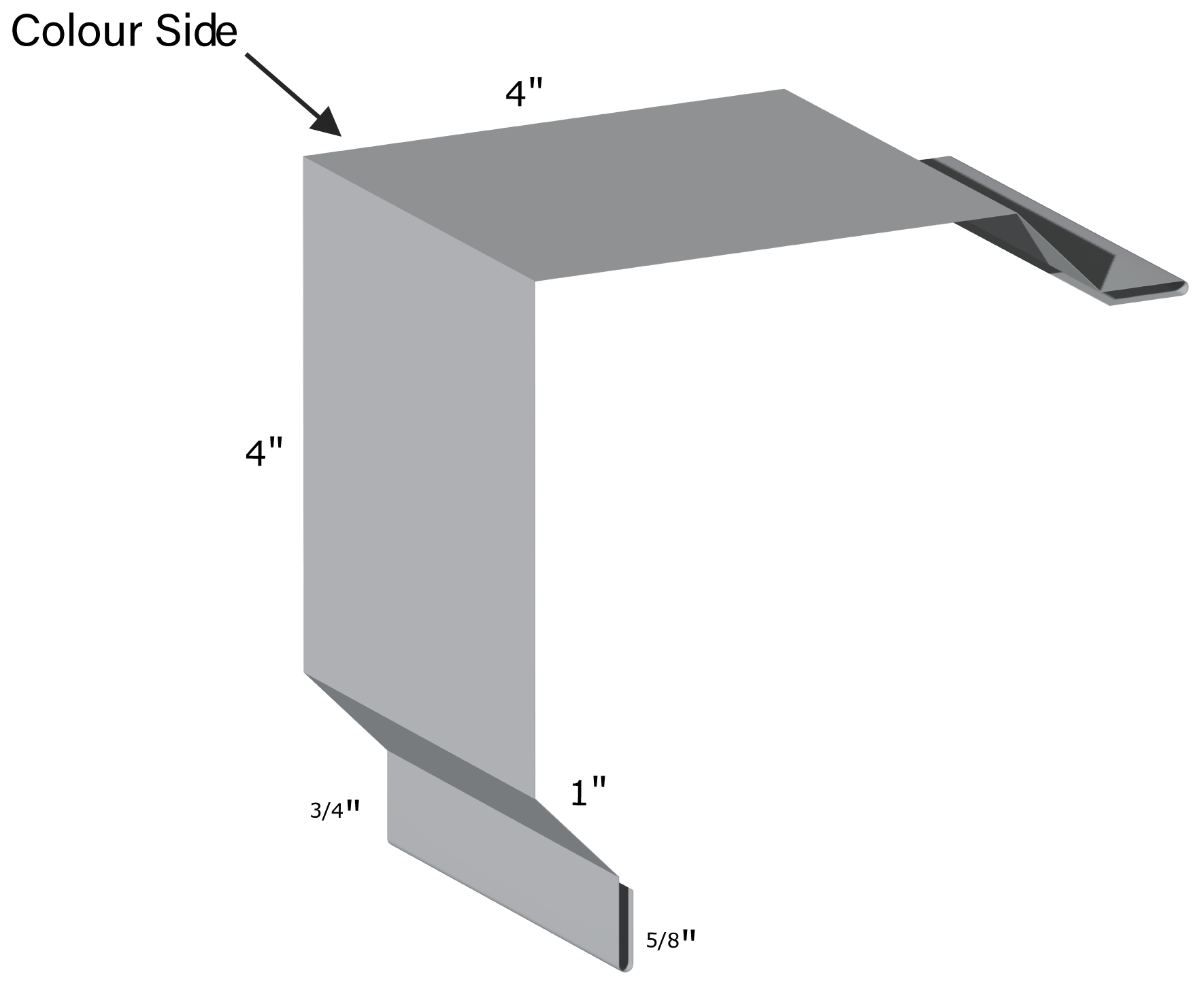 Westman Steel - Trims, Fasteners, Closures and Accessories - #425 CORNER CAP blue print