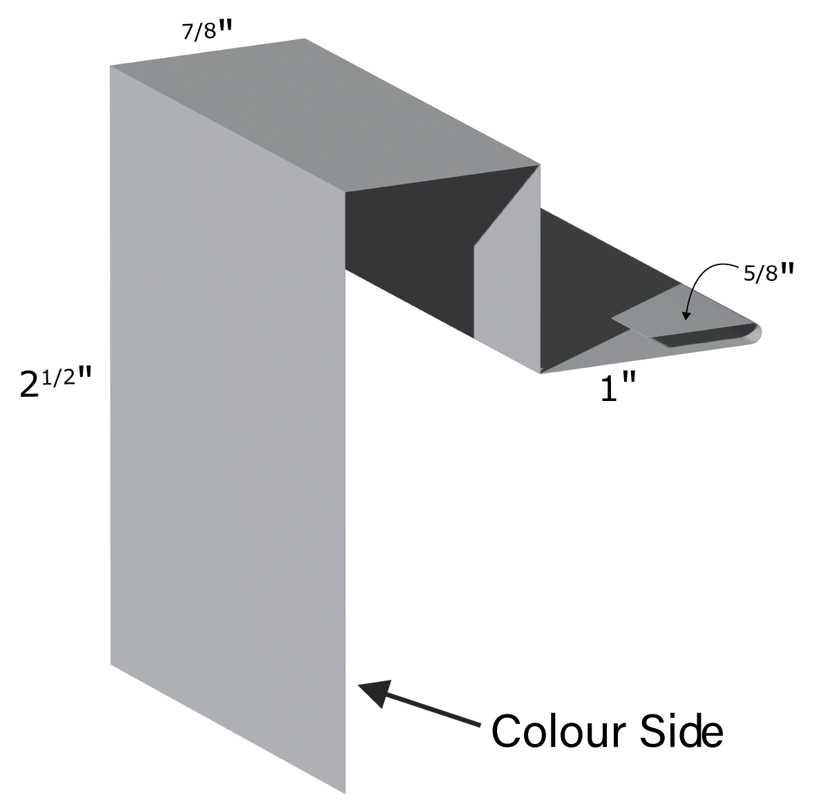 Westman Steel - Trims, Fasteners, Closures and Accessories - #480 INSIDE CORNER blue print