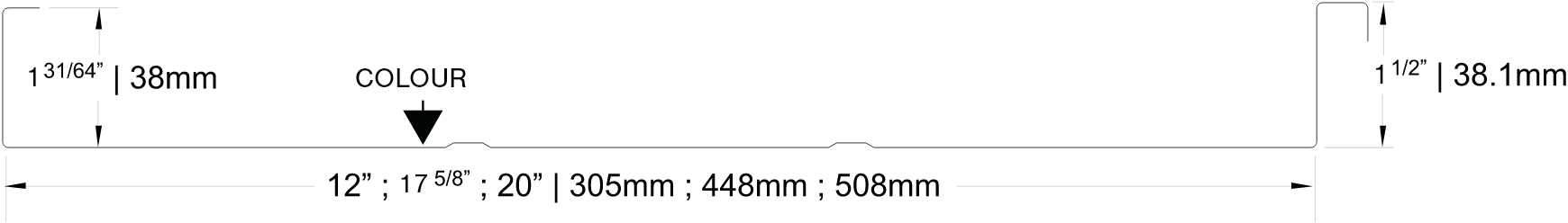 Dimensions of 1½” MECHANICAL LOCK